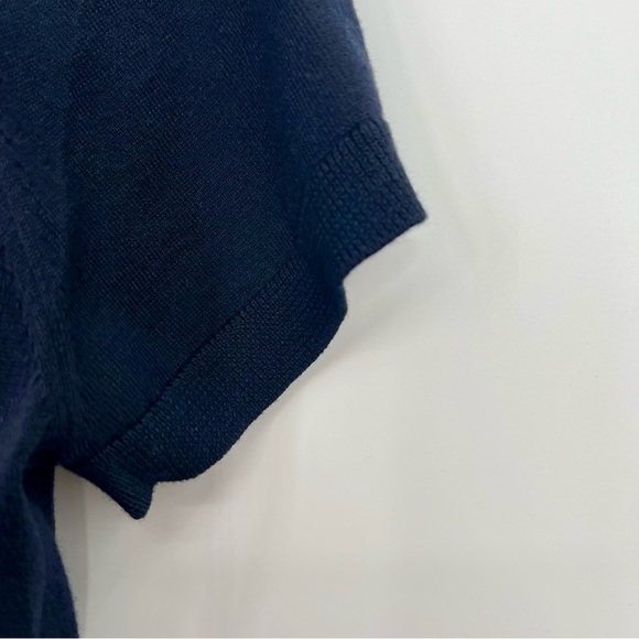 NWT Bonpoint Dapulu Navy Blue Short Sleeve Knit Sweater Pullover Top 3XL - Picture 7 of 7